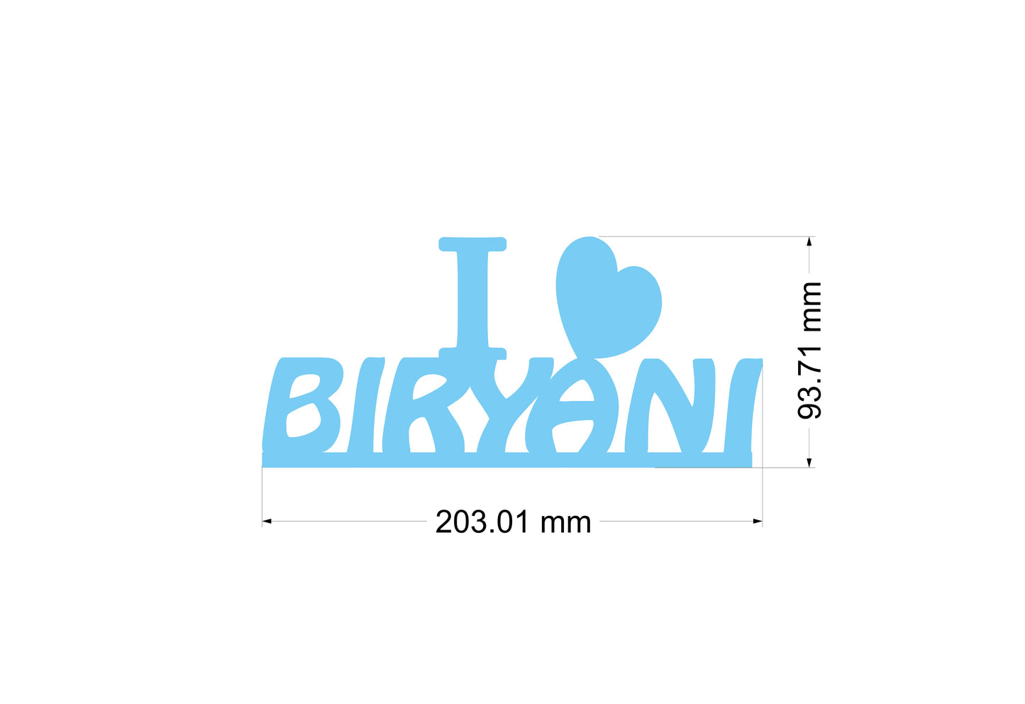 I Love Biryani Aesthetic Table Decor