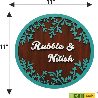 Rubble & Nitish Name Plate