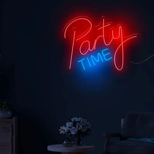 Party Time Text Neon Sign Light