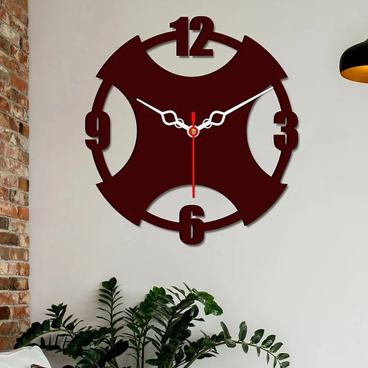Brown Color Vintage Decorative Wooden Wall Clock