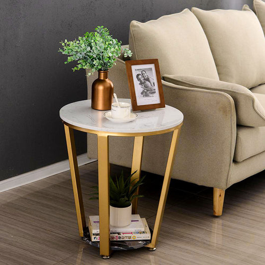 Premium Golden Tapered Side Table