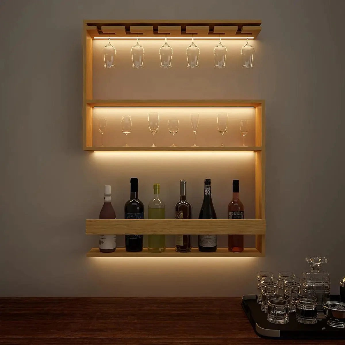 Mini bar shelf