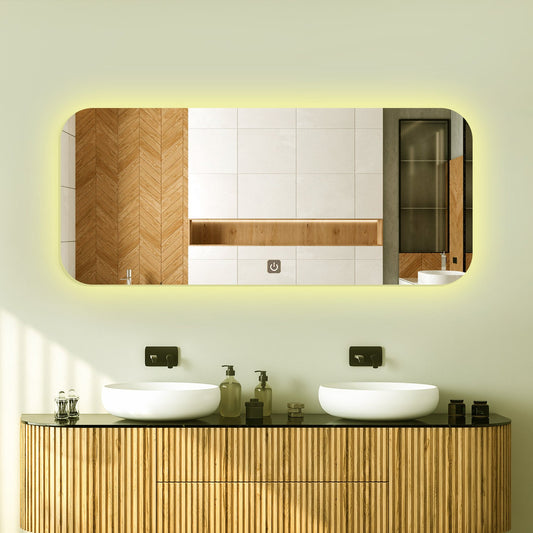 Beautiful Modern Designer LED Rectangular Bathroom Wall Mirror