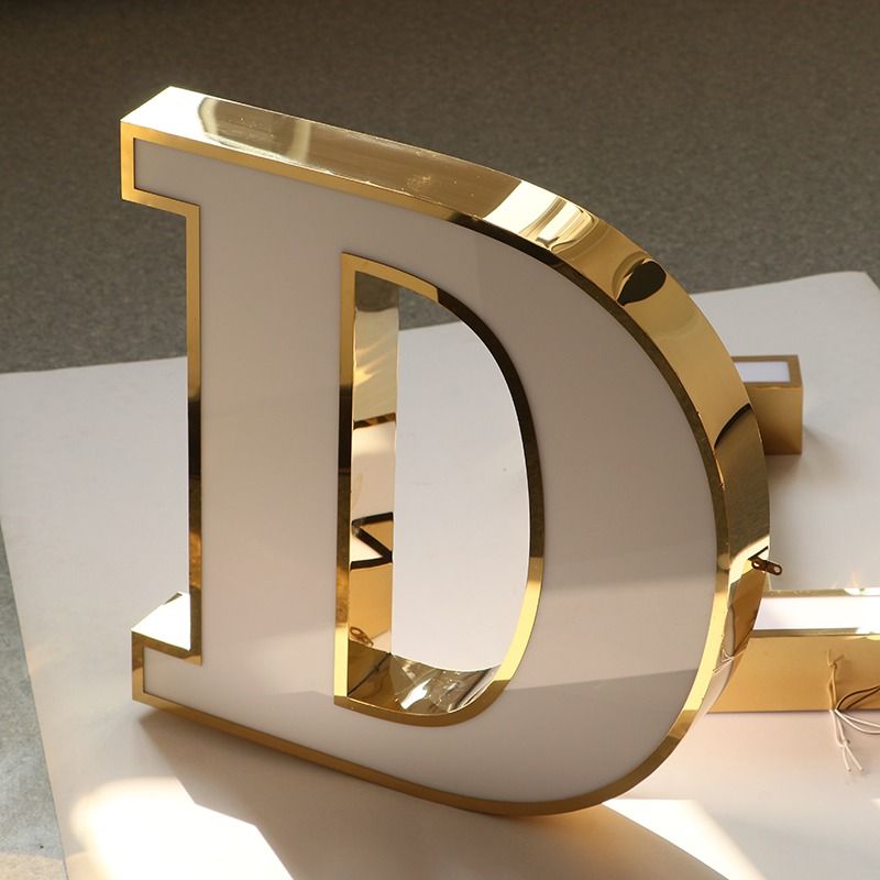 Golden Steel Side Letter